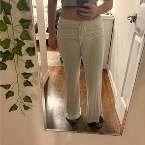 Urban Outfitters Cream Wide-Leg Pants